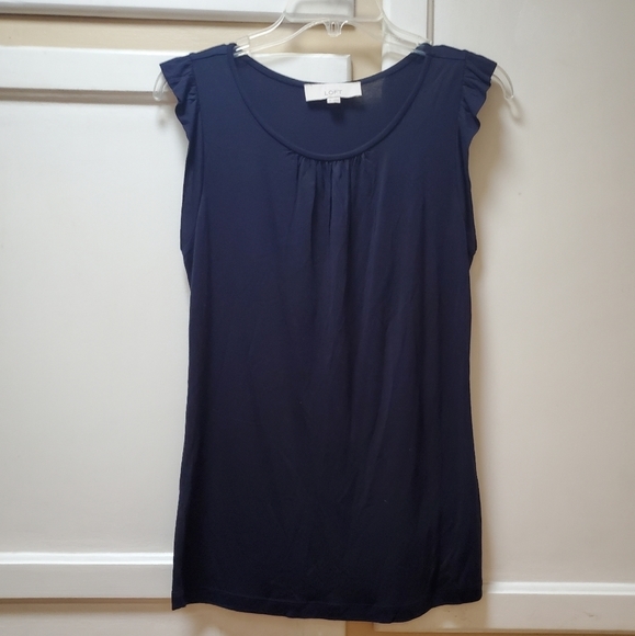 LOFT Tops - LOFT Women's Sleeveless Ruffle Accent Tank Top